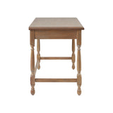 ZUN Solid Wood Desk with 1 Drawer and turned legs B03549013