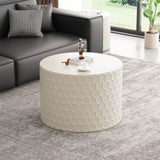 Stylish and Minimalist Nesting Coffee Table Set with Honeycomb Design, Modern Round Coffee Table, W757P206008