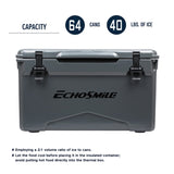 40Qt New Gray Insulated Box T2602P171109