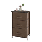 ZUN 3-Tier Dresser Drawer, Storage Unit with 3 Easy Pull Fabric Drawers and Metal Frame, Wooden 43484601