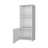 ZUN Pima Wall Cabinet in Melamine With One Door, White B128P237130