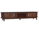 Modern Farmhouse TV Stand for 75" TVs, Wood Entertainment Center with Storage Cabinet, TV Console N710P257615P