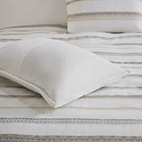 King/Cal King 3 Piece Clipped Jacquard Duvet Cover Set B03597384