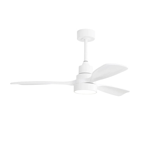 ZUN 48 Inch Solid Wood Ceiling Fan with Dimmable Light 6 Speed Reversible DC Motor W934P147069