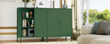 The metal storage locker, 40 inches high, comes with 2 doors and is suitable for homes, offices and T3421P357050