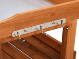 Outdoor Garden Potting Bench Table, Wooden Horticulture Planting Worstation with Metal Tabletop, 2 57354532