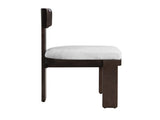Upholstered Dining Chairs Set of 2, Fabric Side Chairs with Gray Seating Dark Brown Solid Rubber N779P236964E