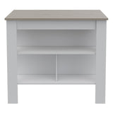 Brooklyn Antibacterial Surface Kitchen Island, Three Concealed Shelves B128P148888