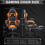 ZUN Gaming Computer Chair with Wheels, Adjustable Height Pu Leather Gamer Chair Office Desk 87665852