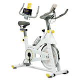 Indoor Exercise Bike Cycling Bike with Comfortable Seat Cushion YellowWhite W2031P313251