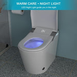 ZUN Smart Toilet with Bidet Built in, Auto Open & Close, Elongated Heated seat, Foot Sensor Flush, LED W1243P203356