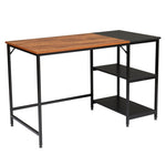 ZUN 120cm Retro Color Black Particleboard Paste Triamine Stitching Computer Desk 00036899