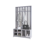 ZUN Van Hall Tree in Melamine, Open Storage y Coat Space, Smoke B128P237138