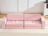 14 PCS Modular Kids Play Couch, Child Sectional Sofa, Versatile Toddler Soft Building Blocks Sofa W3523P450225