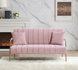 ZUN [New Design] Modern and comfortable beige Australian cashmere fabric sofa, comfortable loveseat with W2272P143271