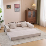 Floor,Compression Sofa,Convertible Floor Sofa Bed-with Pillow Back Support Armrest,Comfy Futon W3723P345007
