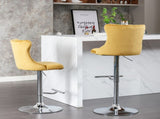 Furniture,Swivel Velvet Barstools Adjusatble Seat Height from 25-33 Inch, Modern Upholstered Chrome 66442886