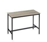 Pub High Dining Table 7 Piece Set, Industrial Style Pub Table, 6 PU Leather Bar Chairs for Kitchen W1668P193689