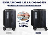 Luggage,with front opening,TSA approved lock,hardshell suitcase,Grey W2880P208361