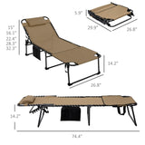 ZUN Folding Lounge Chairs / beach chair （Prohibited by WalMart） 02720579