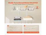 Wire Shelf Kit, 3 ft, Set of 2, Wall-Mounted Storage Shelves, Durable Carbon Steel Floating Shelves 38933297