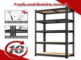 5-Tier Garage Storage Shelves, Heavy Duty Adjustable Shelving Unit, 60" H Garage Rack 2400lbs Metal 08228873