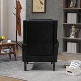 COOLMORE Wood Frame Armchair, Modern Accent Chair Lounge Chair with Sturdy Wood Legs for Living Room W395109979