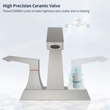 2-Handle Heavy Duty Bathroom with Drain and Supply Kits, Modern Style Lavatory Deck Mounted T3177P277482