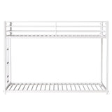 Same as B083P160613 Adam Sturdy Twin over Twin Bunk Bed Metal White for Kids Adult, Low Profile B083P170878