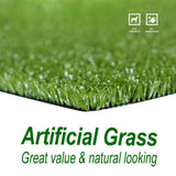 3ft x 16ft Premium Artificial Turf Mat with Drainage Holes. Thick Fake Grass with Rubber Backing, 46529780
