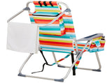 63*70*99cm Heightened Oxford Cloth Silver White Aluminum Tube Bearing 100kg Beach Chair Rainbow 34542854