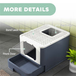 ZUN Fully Enclosed Cat Litter Box/Cat Litter Box 36599739