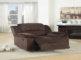Motion Recliner Chair 1pc Rocker Recliner Couch Living Room Furniture Chocolate Padded Suede Metal B011P163887