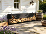 Firewood Rack with Waterproof Cover 150 x 14 x 46 in Outdoor Log Holder 660lb Capacity 73554185