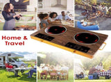 7000W Double Burner Electric Cooktop 110V, 2x3500W Rapid Heating Hot Plate with 4 Preset Modes 00759655