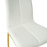 Modern PU seat dining chair Living room chair Upholstered chair, gold-plated metal legs design, W210P226024