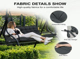 Outdoor Swing Cushions 55 Inch, Waterproof 4" Thick Porch Swing Cushion Replacement with Backrest 42262407