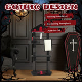 Gothic Cat Tree - 49in Black Cat Tower with Throne Goth Bed, Coffin-shaped Perch, Durable Sisal 99182828