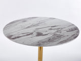 31.5"folding GOLDEN AND WHITE Tulip BAR Mid-century BAR for 2-4 people With Round Mdf W234P370272
