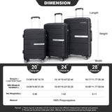 Hardshell Suitcase Double Spinner Wheels PP Luggage Sets Lightweight Durable Suitcase with TSA W284112584