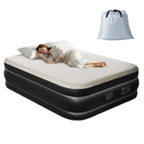 Queen Air Mattress with Built-in Pump, 18in Foam Topper Blow up Mattress, Quick Inflation/Deflation 96257511