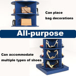 ZUN Blue 360 Rotating shoe cabinet 7 layers W1320P165030