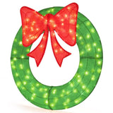48" Pre-Lit Christmas Wreath - 200 LED Lights , IP44 12984977