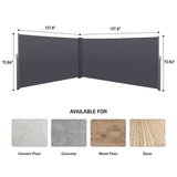 276" x 71''Retractable Side Awning, Waterproof & UV-Resistant, Privacy Screen Divider Roll Up 65970761