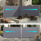 276" x 71''Retractable Side Awning, Waterproof & UV-Resistant, Privacy Screen Divider Roll Up 65970761