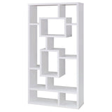 White 10-Shelf Open Back Bookcase B062P153818