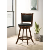 Chestnut and Black Wooden Swivel Stool B062P153512