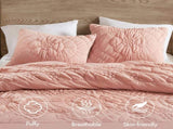 3-Piece King Comforter Set,Pink B035P408219