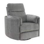 ZUN ACME Sagen Glider Recliner w/Swivel, Charcoal Chenille LV01879