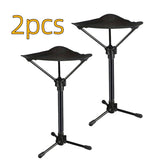 ZUN 2pcs portable telescopic chairs, lightweight folding chairs for fishing and camping, adjustable 02775067